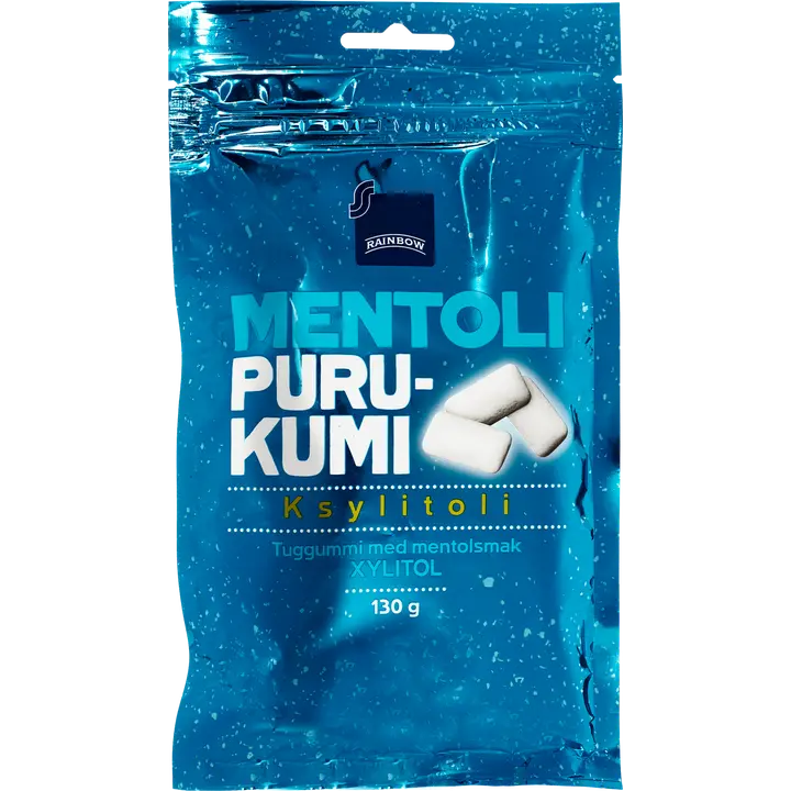 Rainbow purukumi mentoli ksylitoli 130g