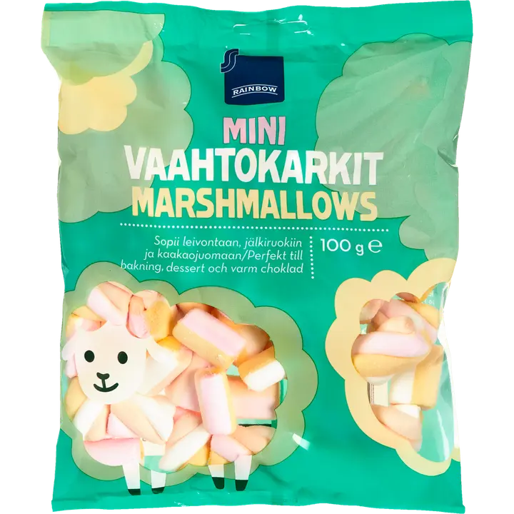 Rainbow minivaahtokarkit 100g