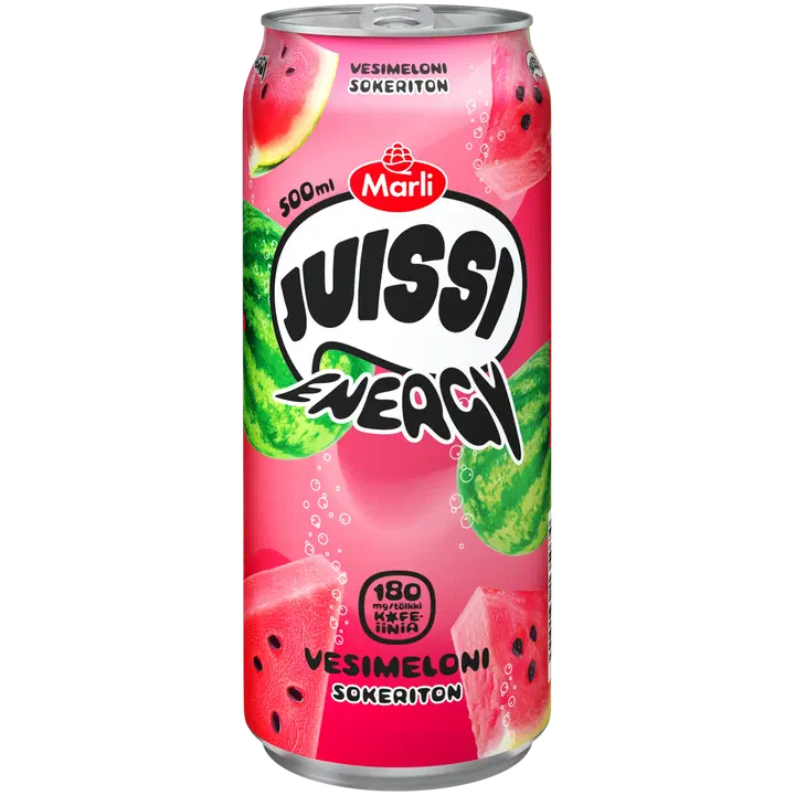 Marli Juissi Energy Sokeriton Vesimeloni energiajuoma 0,5 L
