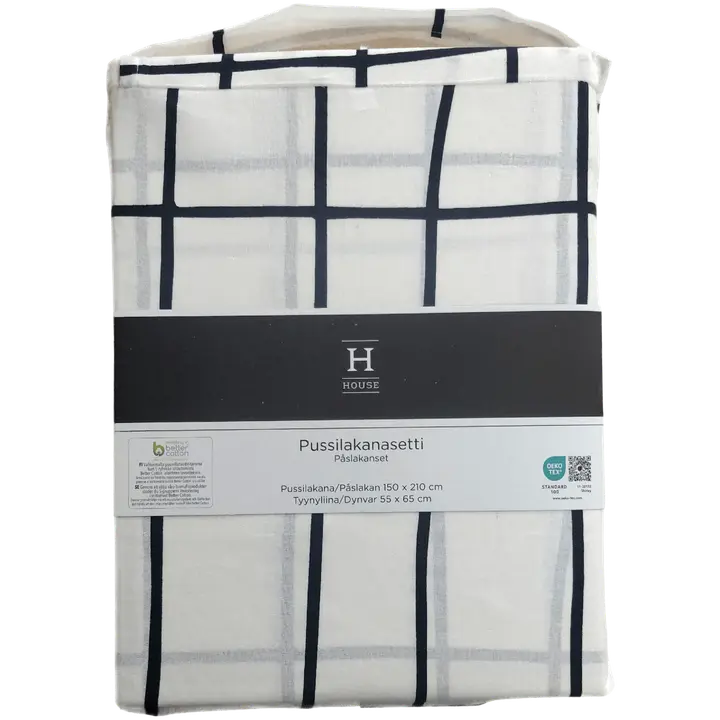 Voodipesukomplekt 150X210/55X65 Check