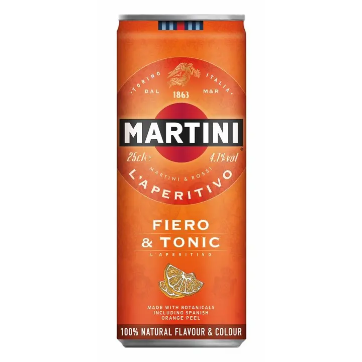 Martini Fiero & Tonic maustettu alkoholijuoma 4,7 % tölkki 0,25 L
