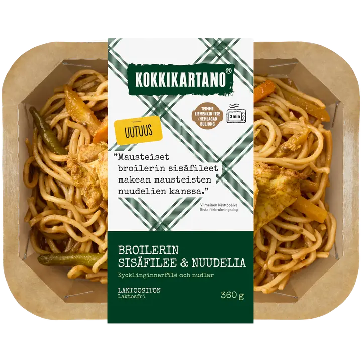Kokkikartano Broilerin sisäfile ja nuudelia 360g