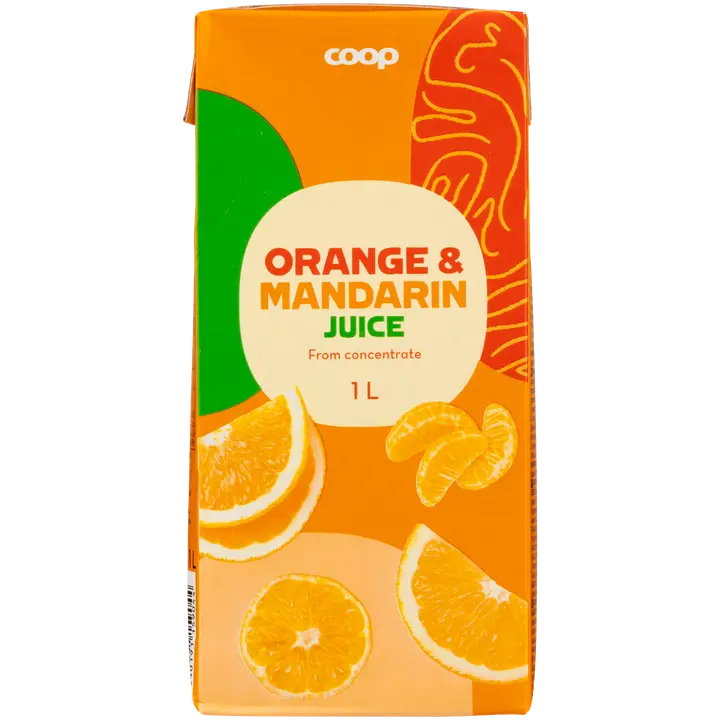 Coop appelsiini-mandariinitäysmehu 1l