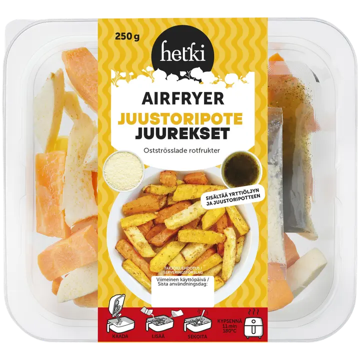 Hetki Airfryer Juustoripotejuurekset 250g
