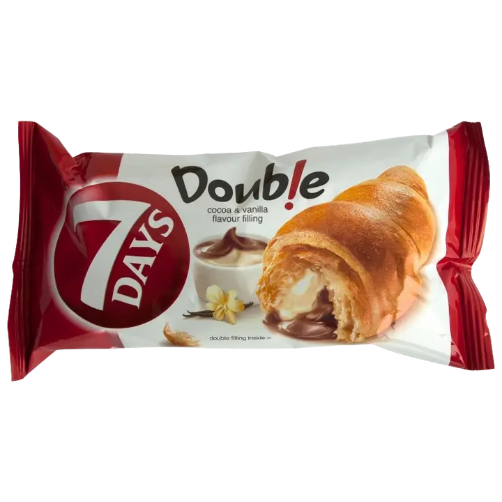 7 Days Double! croissant kakao- ja vaniljetäidisega 60 g