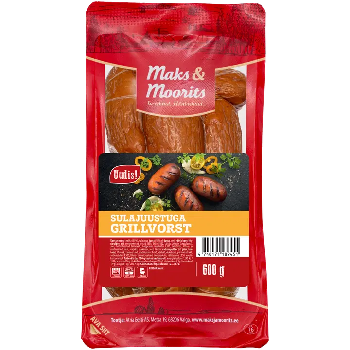 Maks & Moorits Sulajuustuga grillvorst 600g