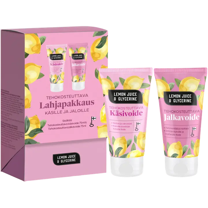 Lemon Juice and Glycerine Lahjapakkaus tehokosteuttava käsi- ja jalkavoide
