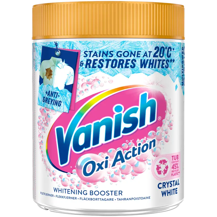 Vanish Crystal White valkopyykin pesutehoste ja tahranpoistojauhe 470g
