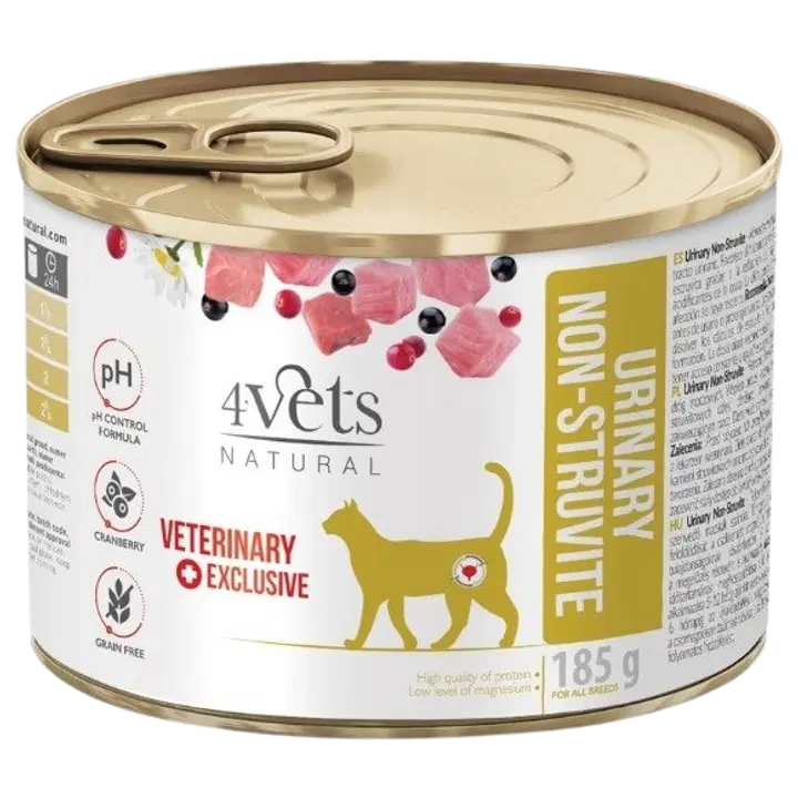 4Vets looduslik veterinaartoit, konserv Urinal support kassidele 185 g