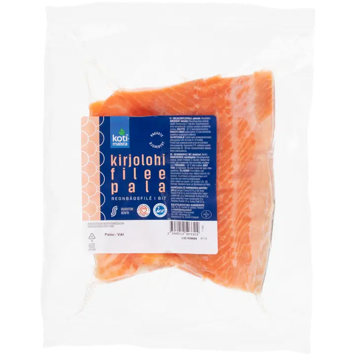 Kotimaista Kirjolohifilee 300-400g vak, pakaste
