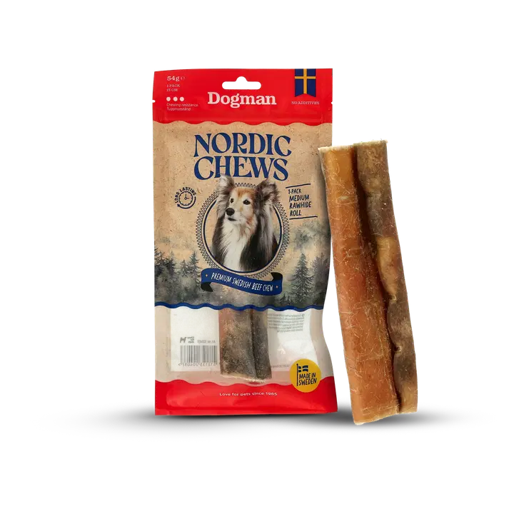 Dogman Nordic Chews Roll pururulla medium 15cm 1-pack 55g