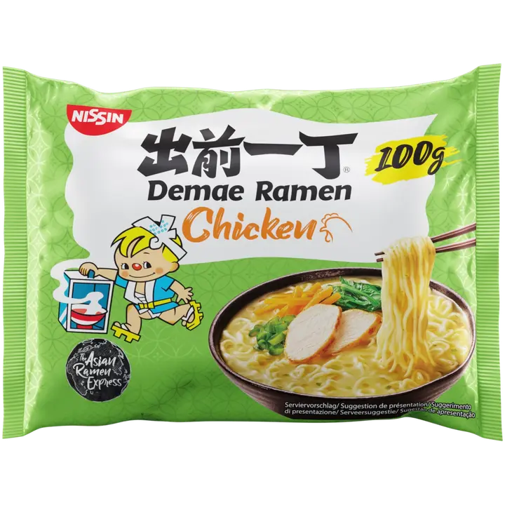 Nissin 100g Demae Ramen kananmakuinen nuudeli