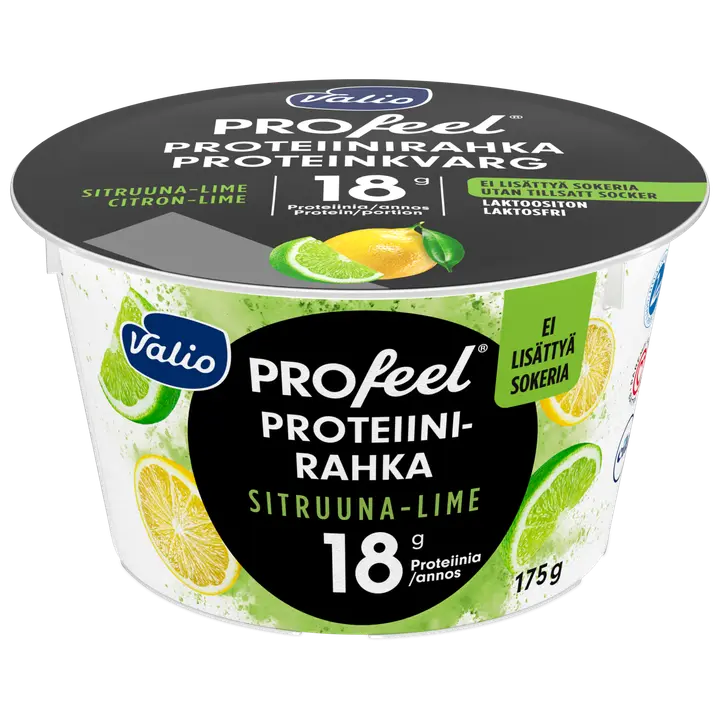 Valio PROfeel® proteiinirahka sokeroimaton 175 g sitruuna-lime laktoositon