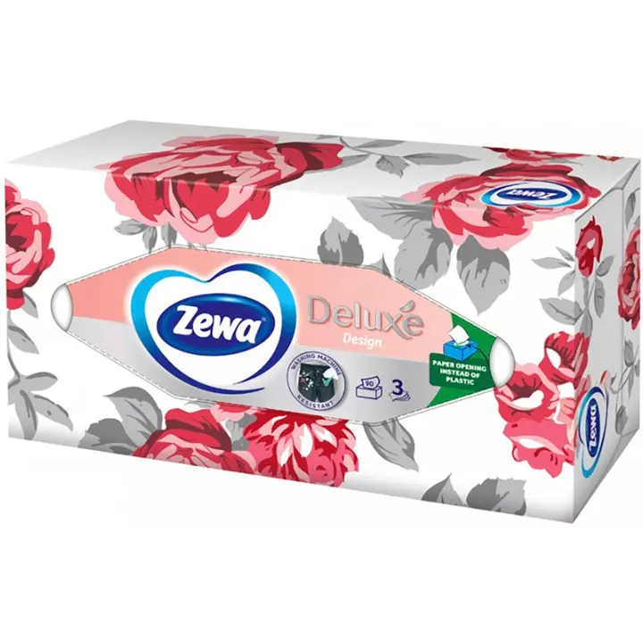 Zewa Salvrätikud karbis Deluxe Design 3-kihiline 90tk