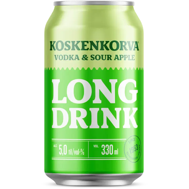 Koskenkorva Long Drink Vodka & Sour Apple 5% 33cl
