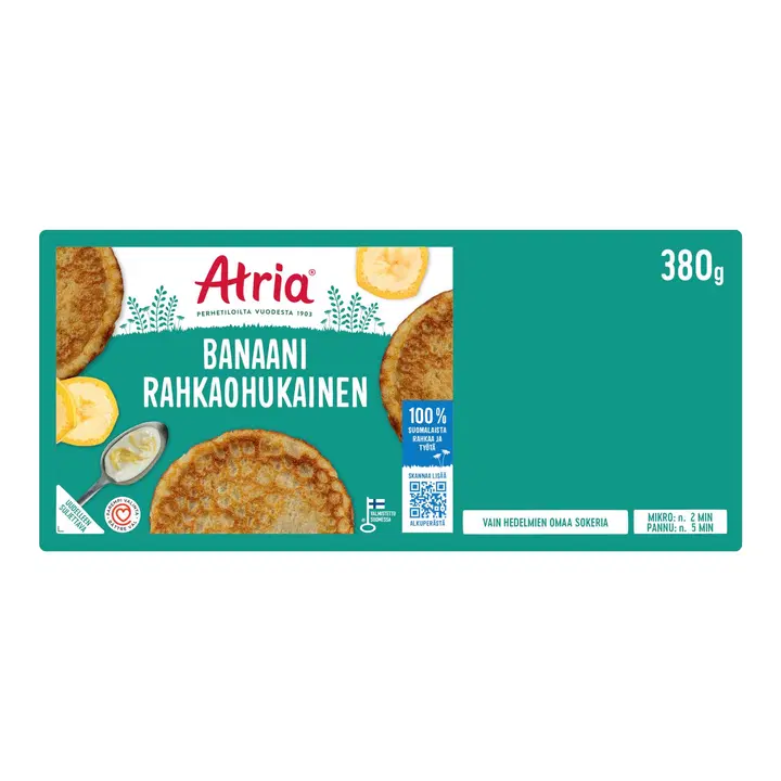Atria Rahkaohukainen Banaani 380g