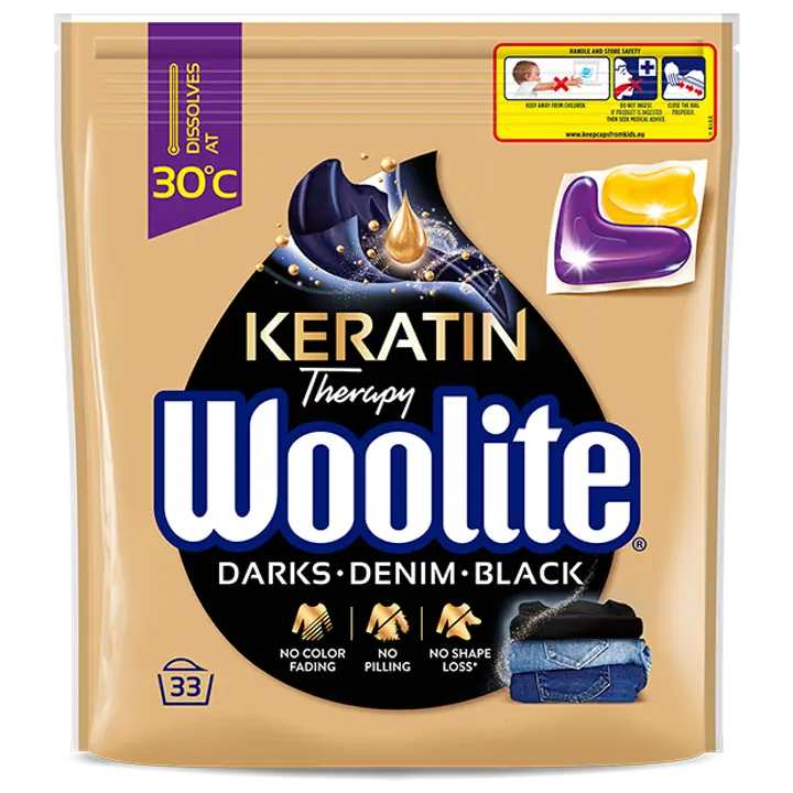 WOOLITE geelkapslid BLACK 33TK
