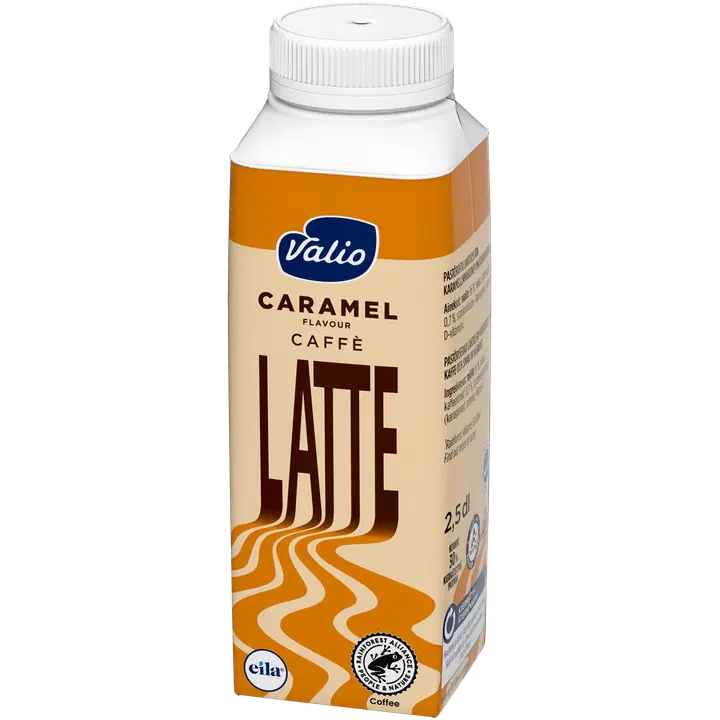 Valio Latte caramel maitokahvijuoma 2,5 dl laktoositon