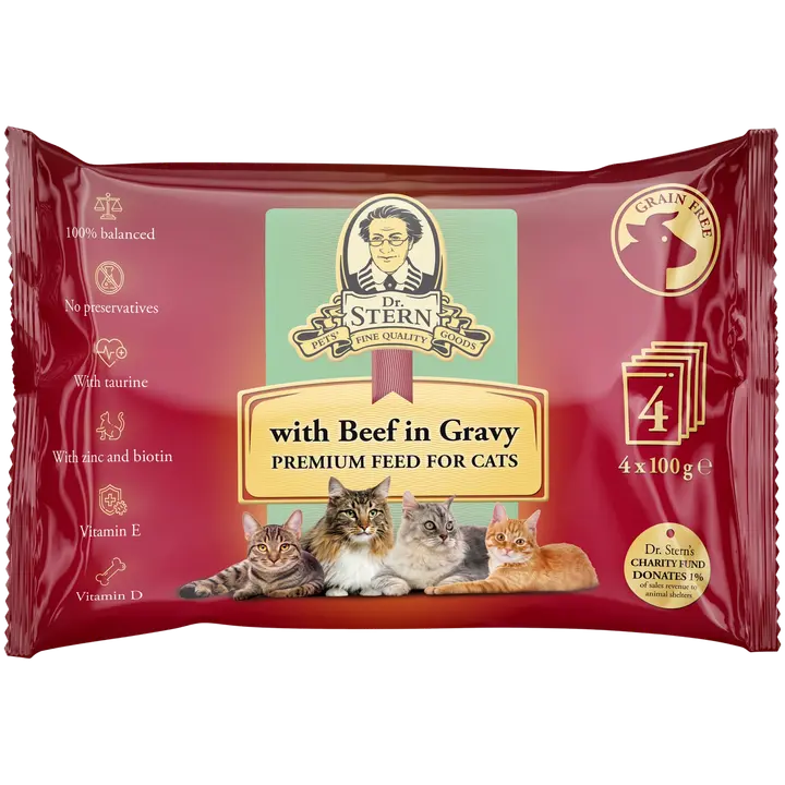 Dr.Stern 4 pack Premium kassieine veiseliha kastmes 4*100g