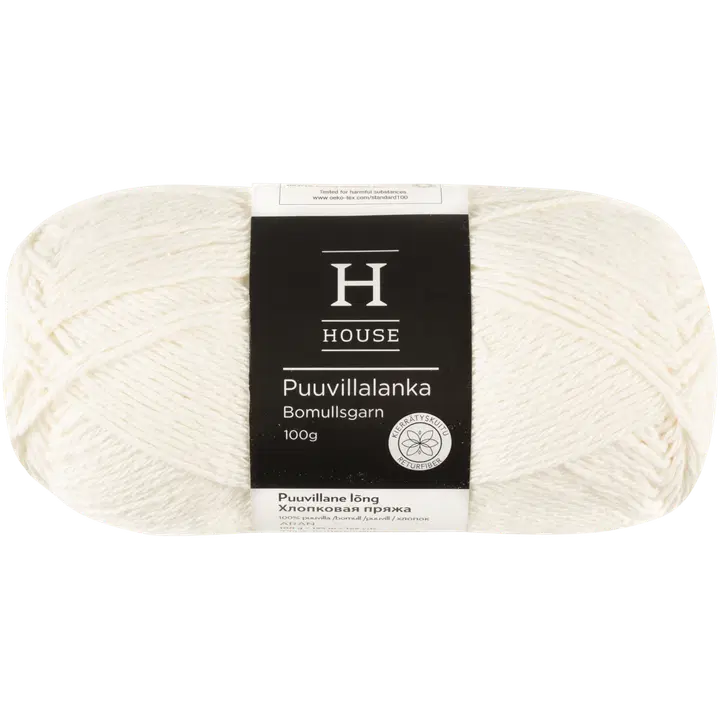House bomullsgarn recycled Aran 100 g