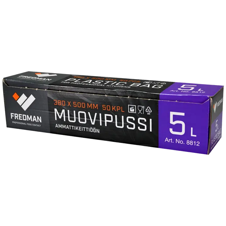 Fredman 5l muovipussi 50kpl 12rll/ltk