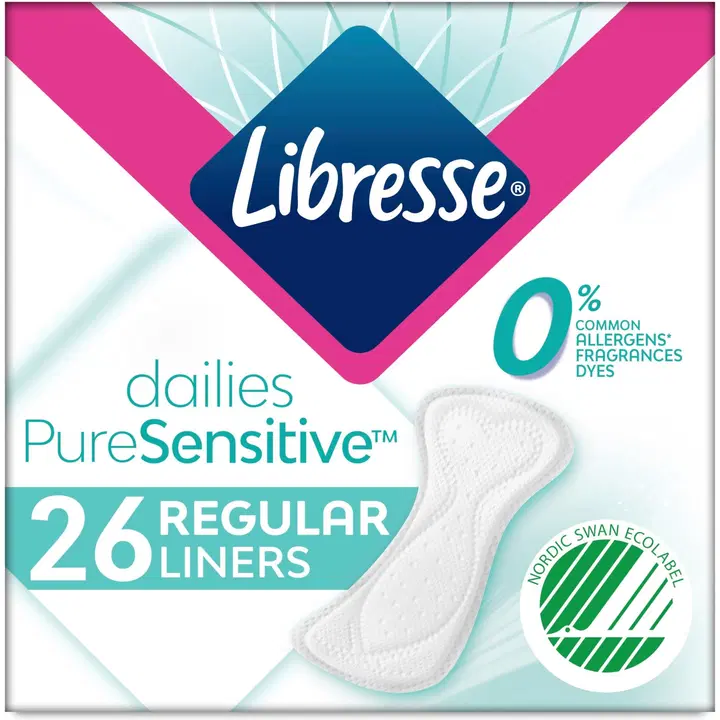 LIBRESSE Regular Pure Sensitive pikkuhousunsuoja 26 kpl