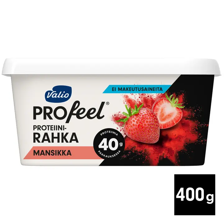 Valio PROfeel® proteiinirahka 400 g mansikka laktoositon