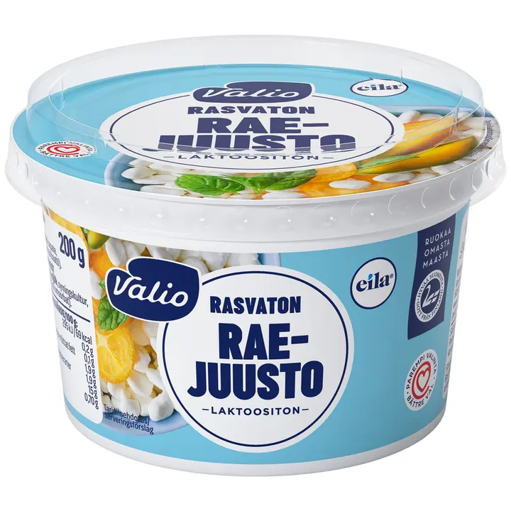Valio raejuusto 200 g rasvaton laktoositon