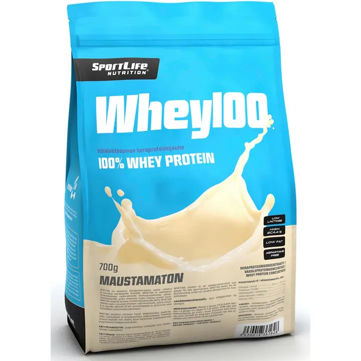 SportLife Nutrition Whey100 700g maustamaton heraproteiinijauhe