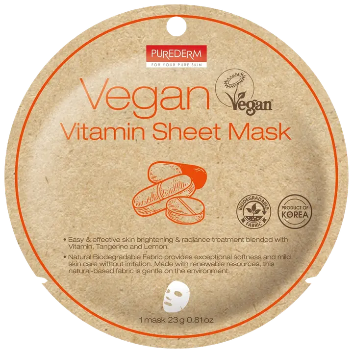 Purederm kangasmask vegan vitamiini
