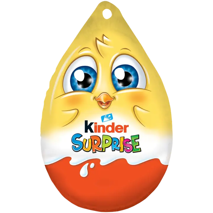 Kinder Surprise Hangable maitosuklaahahmo maitoisalla sisäpinnalla. sisältää lelun 20g Pääsiäinen