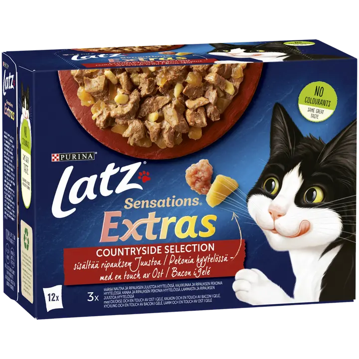 Latz täissööt kassidele Countryside Extras tarrendis 12x85g