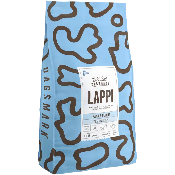 Dagsmark LAPPI 10kg viljaton koiran kuivaruoka kana-peruna