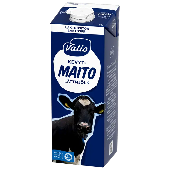 Valio kevytmaito 1 l laktoositon UHT