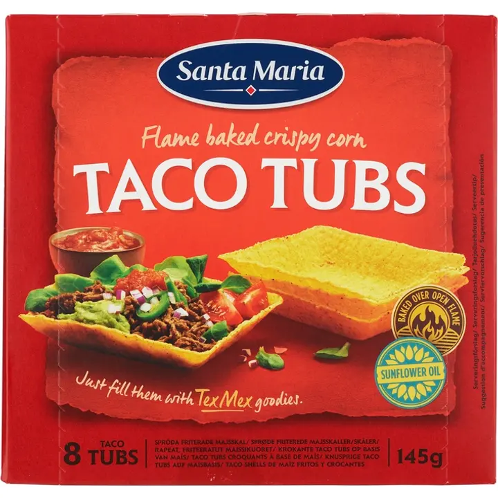 Santa Maria krõbedad frititud mehhikopärased maisitortiljad, 145 g