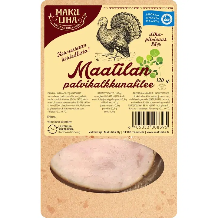 Makuliha Maatilan Kalkkunafilee kalkkunaleikkele 120 g
