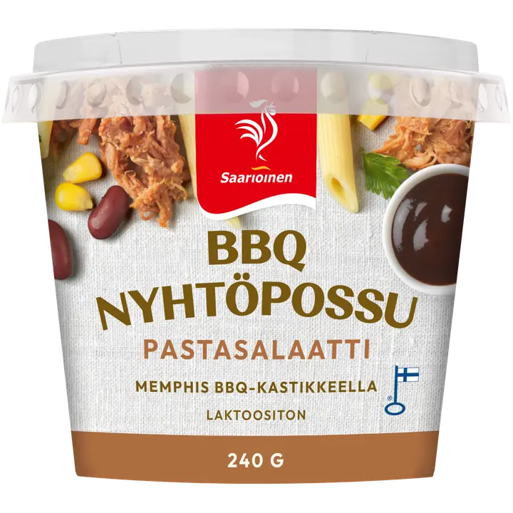 Saarioinen BBQ-nyhtöpossupastasalaatti 240 g