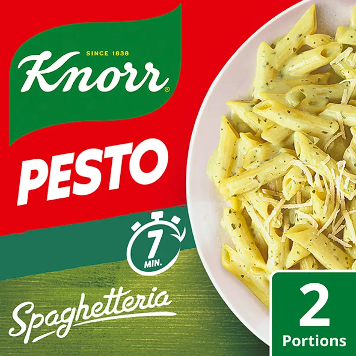 Knorr Pesto Spaghetteria Valmistettu luonnollisesti kuivatuista ja vastuullisesti kasvatetuista yrteistä ja mausteista 155 g 2 annosta