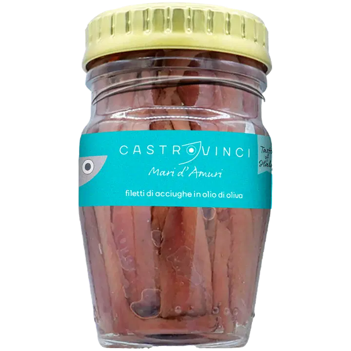 Castrovinci sardellifilee oliiviöljyssä 80 g