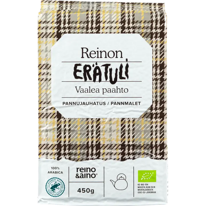 Reino&Aino Reinon Erätulikahvi vaalea pannujauhatus 450g luomu RFA