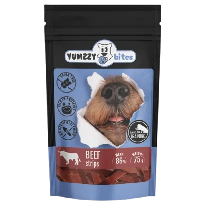 Veisenaharibad YUMZZYBITES koertele, 75g