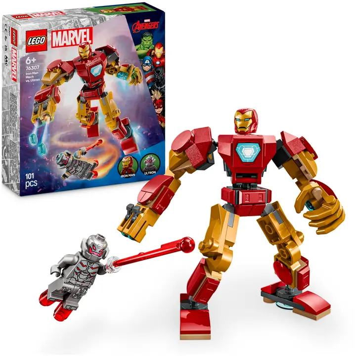 LEGO® Super Heroes Marvel 76307 Iron Man ‑robotti vastaan Ultron