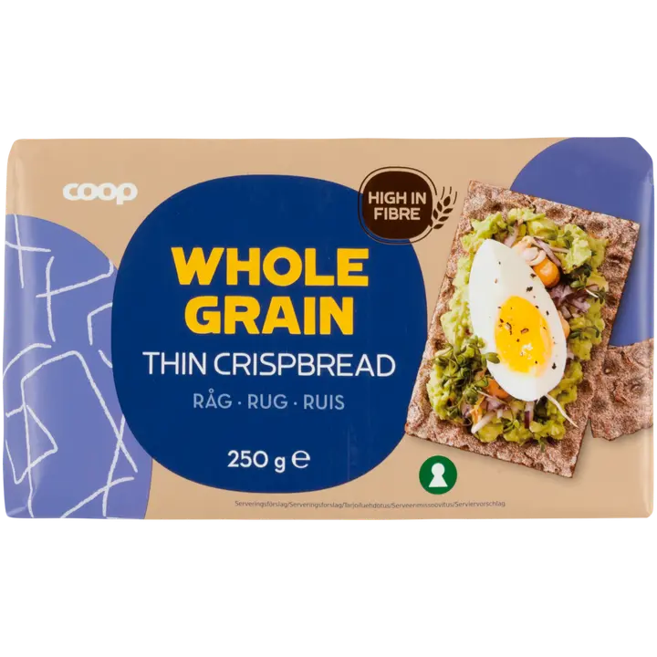 Coop ohut täysjyväruisnäkkileipä 250 g