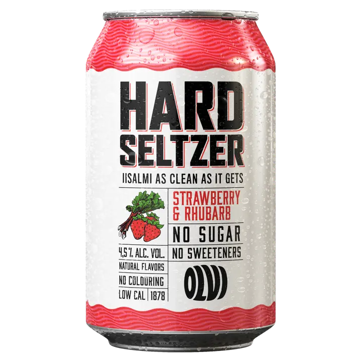 OLVI Hard Seltzer Strawberry & Rhubarb 4,5% 0,33 l tlk