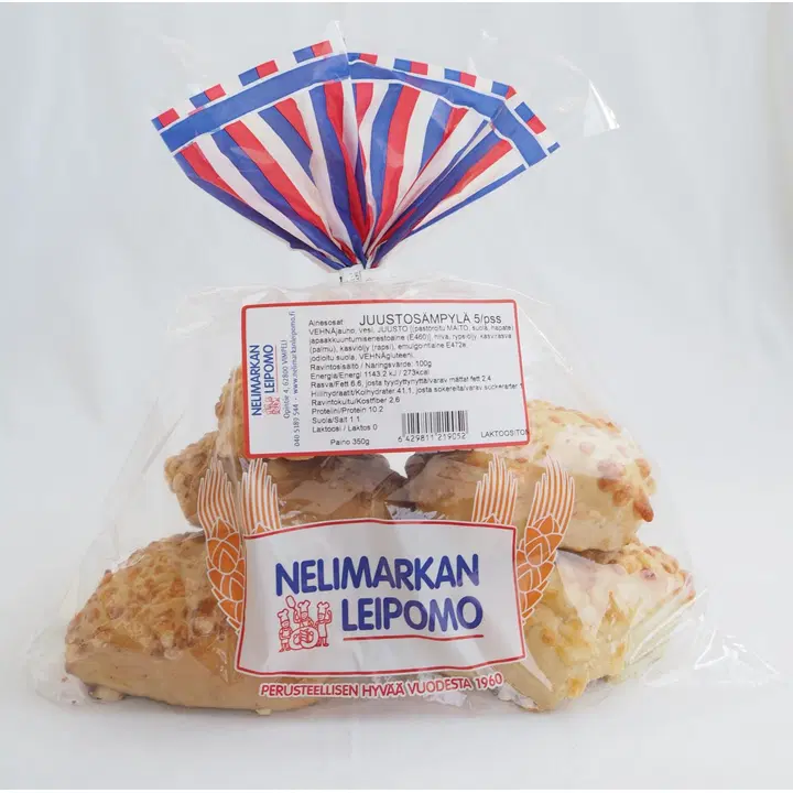 Juustosämpylä 5/pss 350g Nelimarkan Leipomo