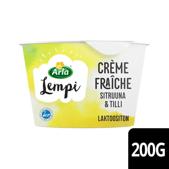 Arla Lempi Crème fraîche 200 g sitruuna-tilli laktoositon