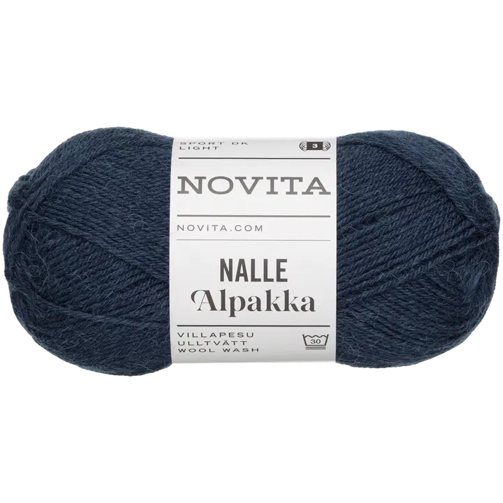 Novita lanka Nalle Alpakka 50g pakkasyö 1261