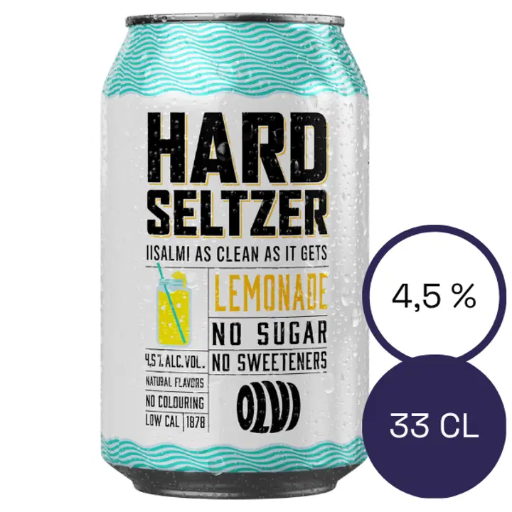 OLVI Hard Seltzer Lemonade 4,5 % 0,33 l burk