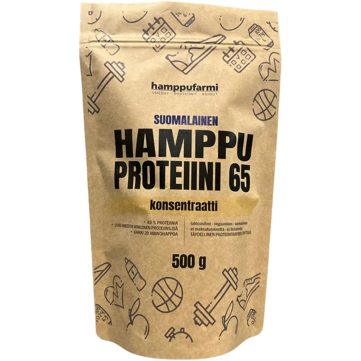 HamppuFarmi Hamppuproteiini 65 konsentraatti 500g