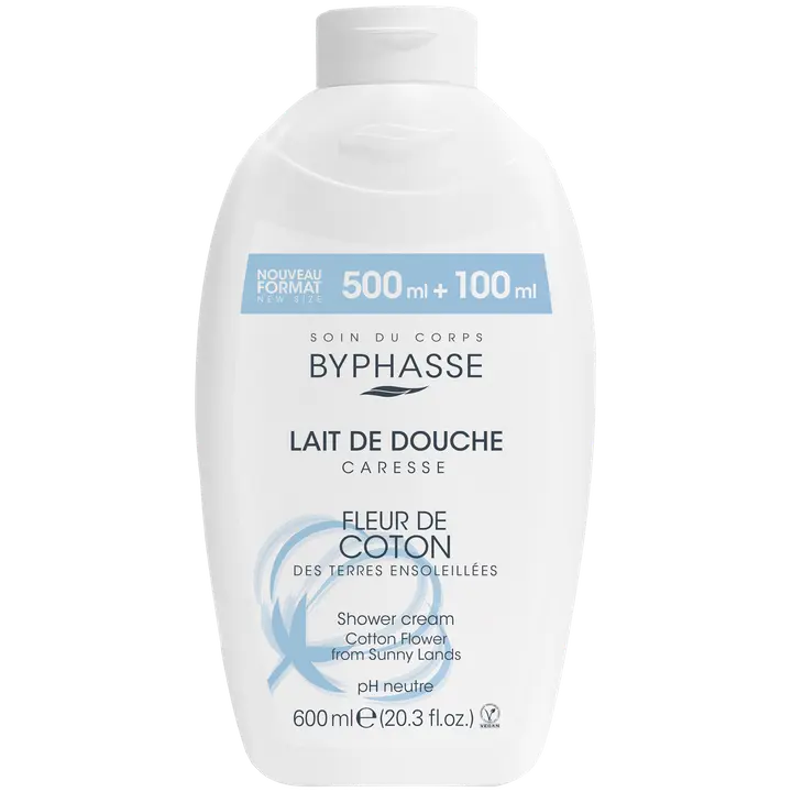Byphasse suihkusaippua cotton 600ml